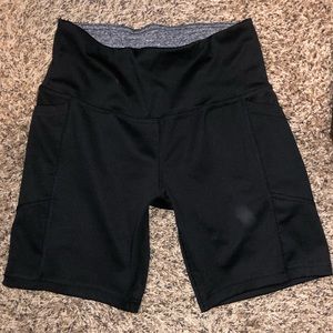 Black Biker Shorts W/ pockets
